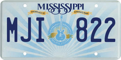 MS license plate MJI822