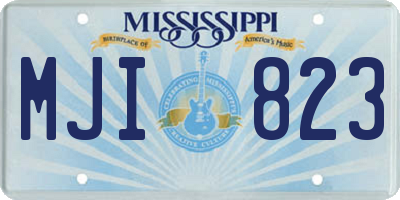 MS license plate MJI823