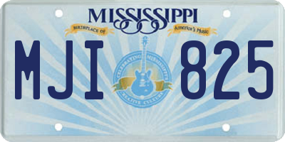 MS license plate MJI825