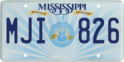 MS license plate MJI826