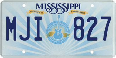 MS license plate MJI827