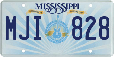 MS license plate MJI828