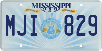 MS license plate MJI829