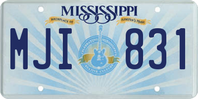 MS license plate MJI831