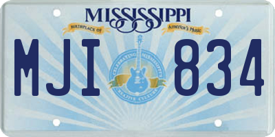 MS license plate MJI834
