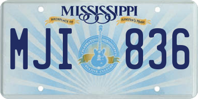 MS license plate MJI836