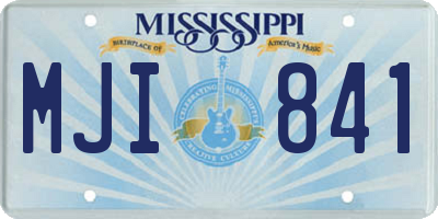 MS license plate MJI841