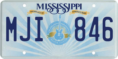 MS license plate MJI846