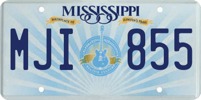 MS license plate MJI855
