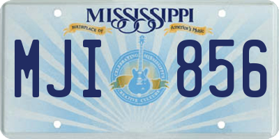 MS license plate MJI856