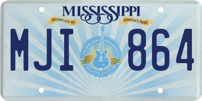 MS license plate MJI864