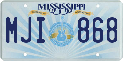 MS license plate MJI868