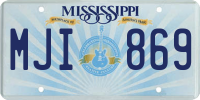 MS license plate MJI869