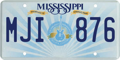 MS license plate MJI876