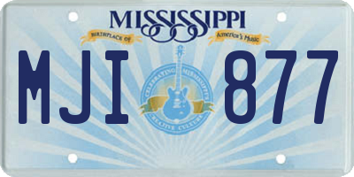 MS license plate MJI877