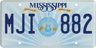 MS license plate MJI882