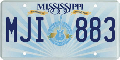 MS license plate MJI883