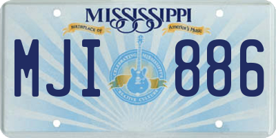 MS license plate MJI886
