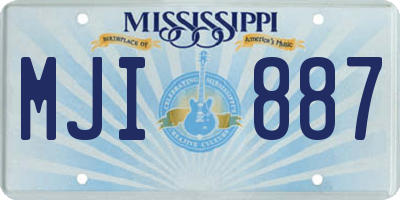 MS license plate MJI887