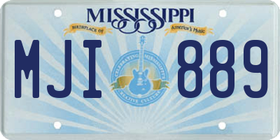 MS license plate MJI889