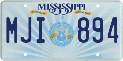 MS license plate MJI894