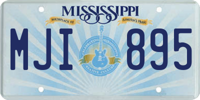 MS license plate MJI895