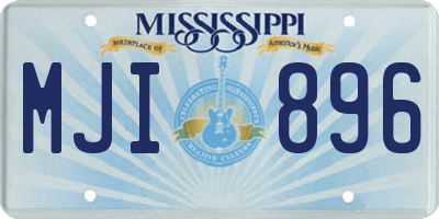 MS license plate MJI896