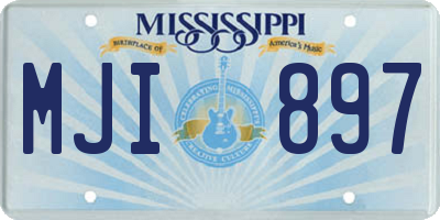MS license plate MJI897