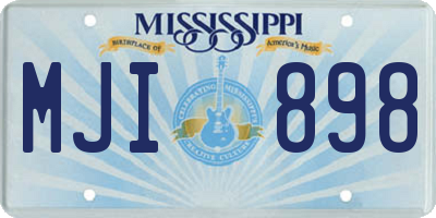 MS license plate MJI898