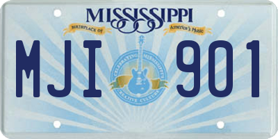 MS license plate MJI901