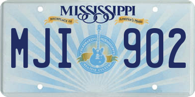MS license plate MJI902