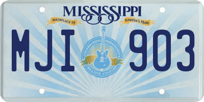 MS license plate MJI903