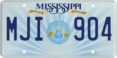 MS license plate MJI904