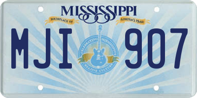 MS license plate MJI907