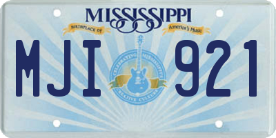 MS license plate MJI921