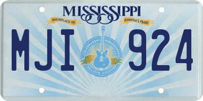 MS license plate MJI924