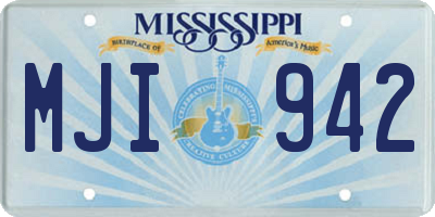 MS license plate MJI942
