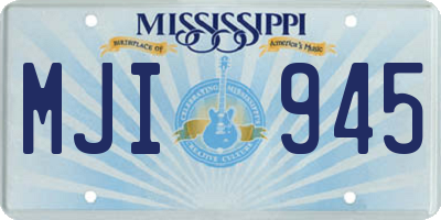 MS license plate MJI945