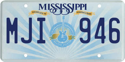 MS license plate MJI946