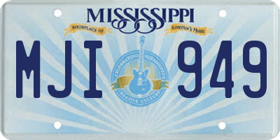MS license plate MJI949