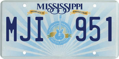 MS license plate MJI951
