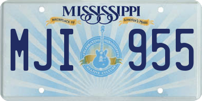 MS license plate MJI955