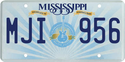 MS license plate MJI956