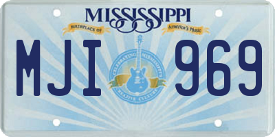 MS license plate MJI969