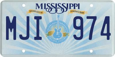 MS license plate MJI974