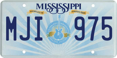 MS license plate MJI975