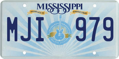 MS license plate MJI979