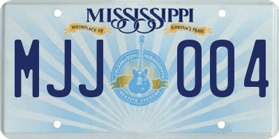 MS license plate MJJ004