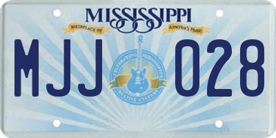 MS license plate MJJ028