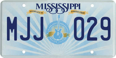 MS license plate MJJ029